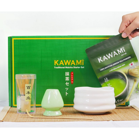 สั่งจอง เซตมัทฉะคาวามิพร้อมที่ชงชาครบเซต 955 กรัม