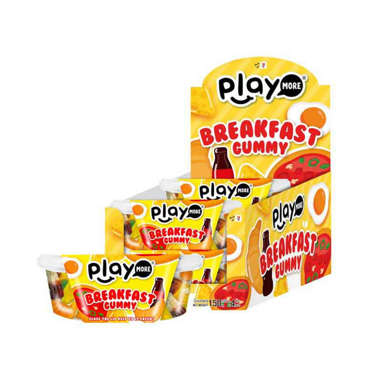 เพลย์มอร์ กัมมี่เบรคฟาสต์คละรส 150 กรัม (แพ็ก 4 ชิ้น)