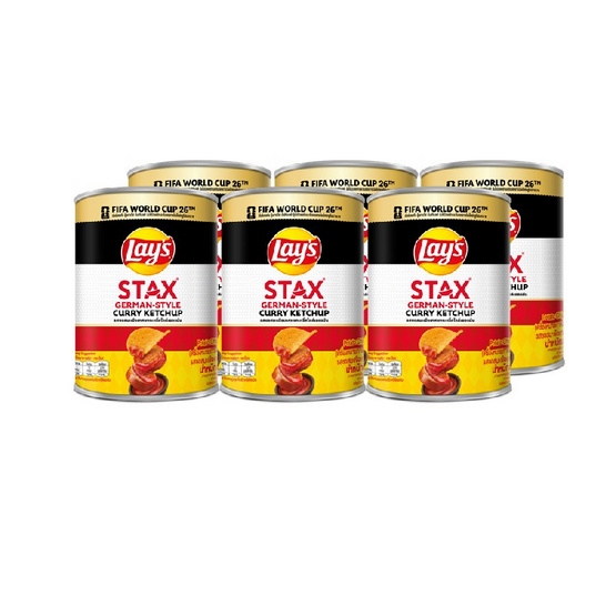 เลย์สแตคส์ รสซอสมะเขือเทศเยอรมันXFIFA 42 กรัม (แพ็ก 6 ชิ้น)