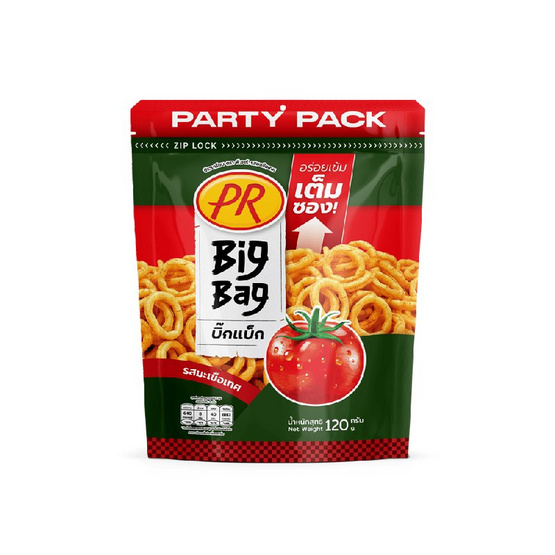 พีอาร์ บิ๊กแบ็กข้าวเกรียบรสมะเขือเทศ 120 กรัม (แพ็ก 4 ชิ้น)