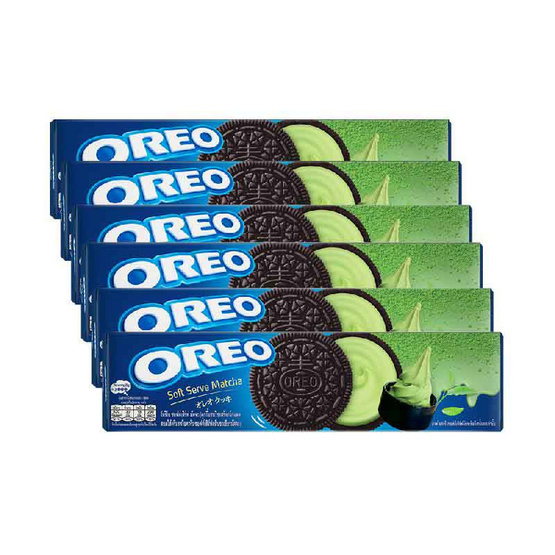 โอรีโอ แซนวิชคุกกี้สอดไส้ซอฟต์เสิร์ฟรสมัทฉะ 97 กรัม (แพ็ก 6 ชิ้น)
