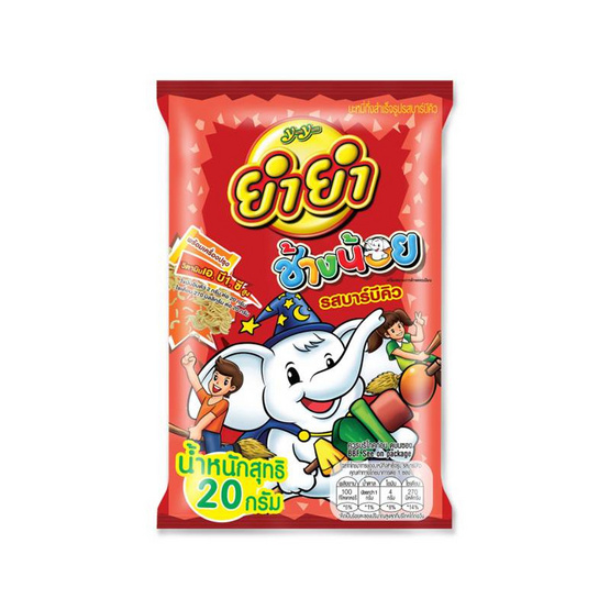 ยำยำช้างน้อย รสบาร์บีคิว 20 กรัม (แพ็ก 12 ซอง)