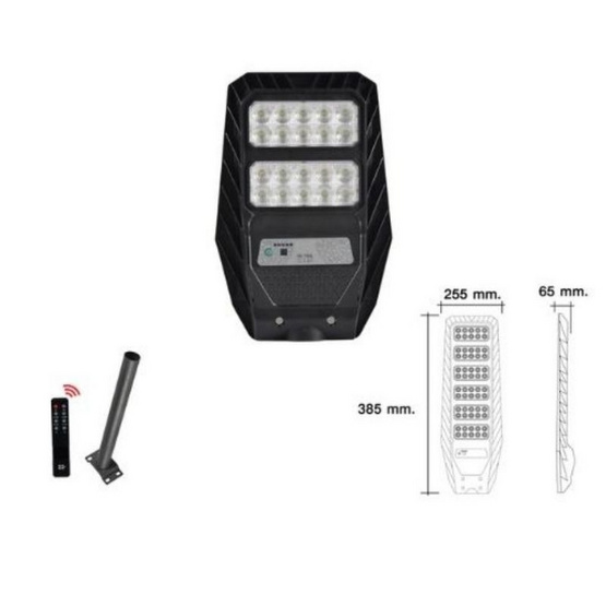 HI-TEK โคมไฟถนนโซล่าLED รุ่น เวก้า X แสงขาว