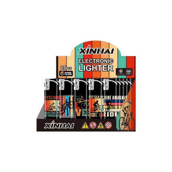 my items (XINHAI) ไฟแช็ก อิเล็กทรอนิกส์ (แพ็ก 25 ชิ้น) คละลาย