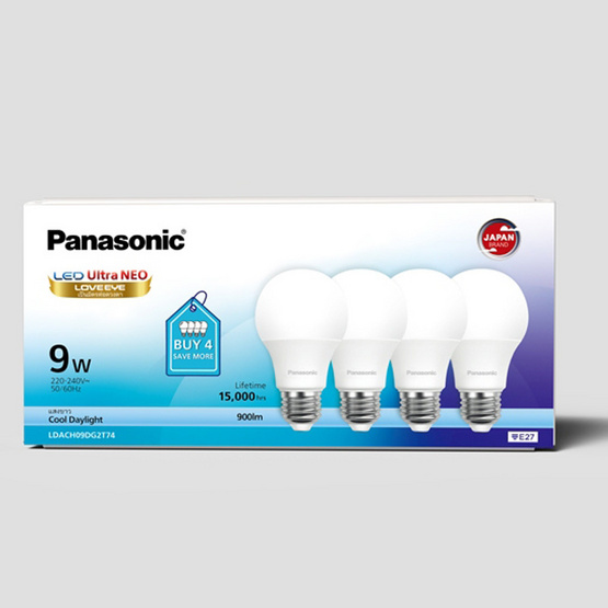 PANASONIC หลอดไฟ LED Ultra NEO 9W (แพ็ก 4 หลอด)