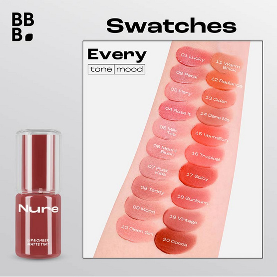 Baby Bright ลิปทินท์ Nure Lip & Cheek Matte Tint 2.6 กรัม
