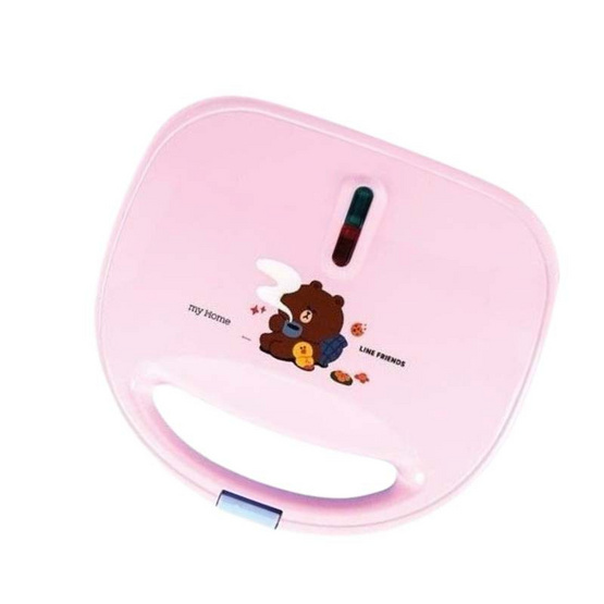 My home เครื่องทำแซนวิส LINE FRIENDS 2ช่อง รุ่น SW244 ชมพูฟ้า