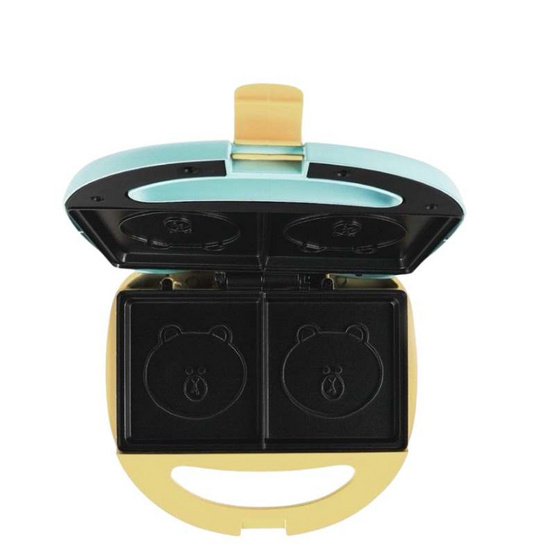 My home เครื่องทำแซนวิส LINE FRIENDS 2ช่อง รุ่น SW244 เขียวเหลือง