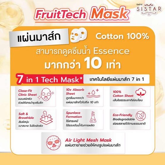 ซิสต้าร์ วิตามินซี เซราไมด์ มาส์ก 32 มล. (แพ็ก 5 ซอง) X34 กล่อง Set B - Por