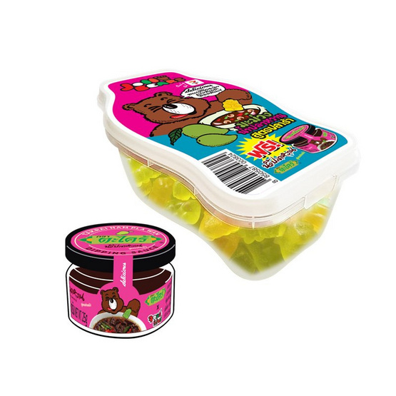 จอลลี่แบร์ เยลลี่กลิ่นมะม่วงน้ำปลาหวาน สูตรปลาร้า 120 กรัม (แพ็ก 3 ชิ้น)