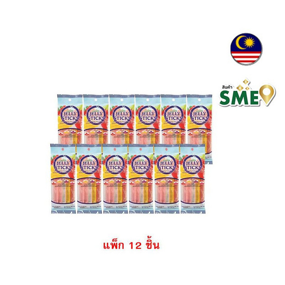 คอซโซ เจลลีวุ้นคาราจีแนนสติ๊กรสผลไม้ 100 กรัม (แพ็ก 12 ชิ้น)