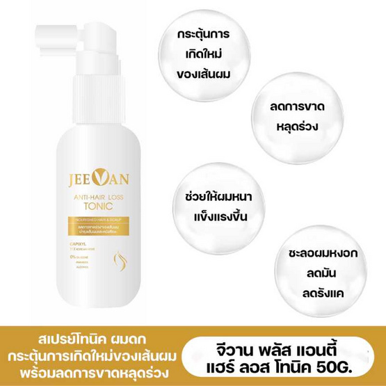Jeevan Plus สเปรย์บำรุงศรีษะ Anti-Hair Loss Tonic 50 กรัม