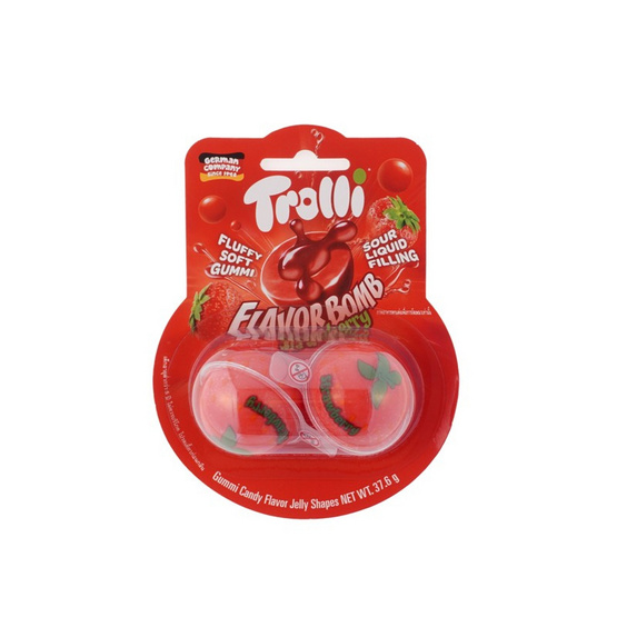 ทรอลลี่ เยลลี่เฟลเวอบอมสตรอเบอร์รี่คู่ 37.6 กรัม (แพ็ก 8 ชิ้น)