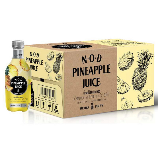 ดริ้งค์ เอ็นโอดี น้ำสับปะรดซ่า 355 มล. (ลัง 15 ขวด)