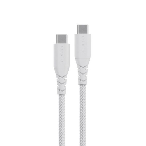 Maktar Type-C to C Cable White รุ่น MKCB-CC-WOV-W12