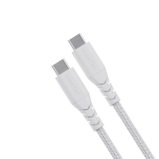 Maktar Type-C to C Cable White รุ่น MKCB-CC-WOV-W12