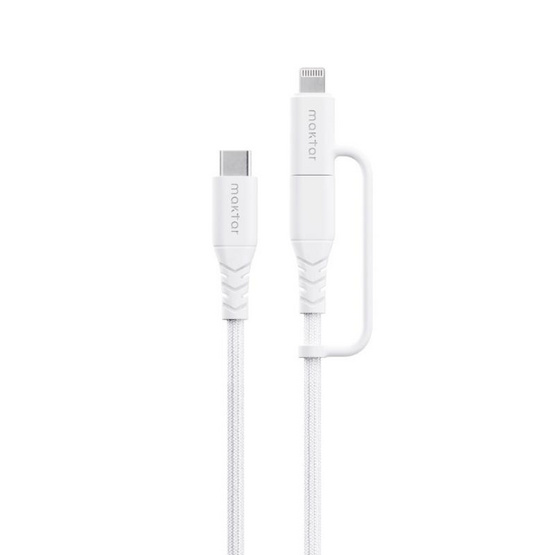 Maktar Type-C to Lightning Cable White รุ่น MKCK-CCL-WOV-W12