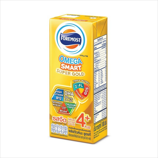 โฟร์โมสต์ โอเมก้า สมาร์ท ซูปเปอร์ โกลด์ 4 พลัส 180 มล. (ยกลัง27กล่อง)