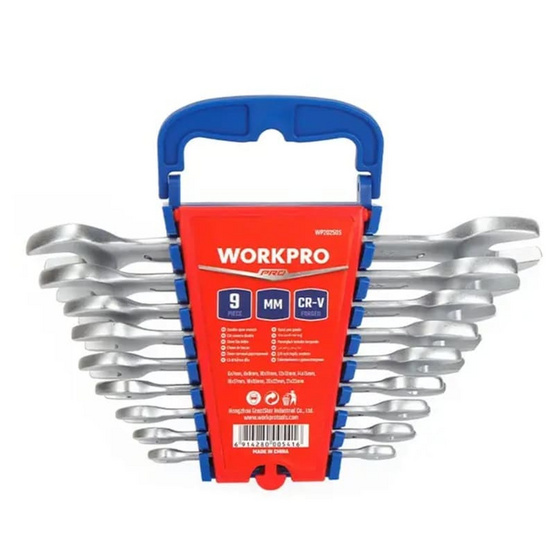 WORKPRO ชุดประแจปากตายคู่ 9 ชิ้น