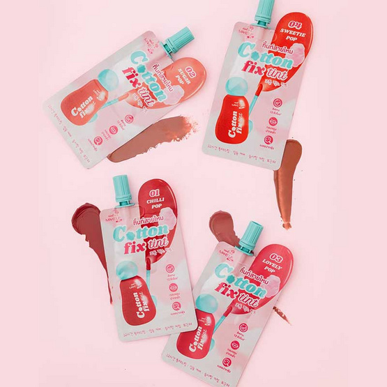 Nami ลิปทินท์ Make Up Pro Cotton Fix Tint 2 กรัม แพ็ก 6 ชิ้น