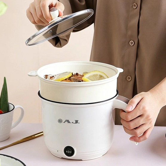 AJ หม้ออเนกประสงค์ มีชั้นนึ่ง ขนาด 1.8ลิตร  รุ่น AJ-PT01