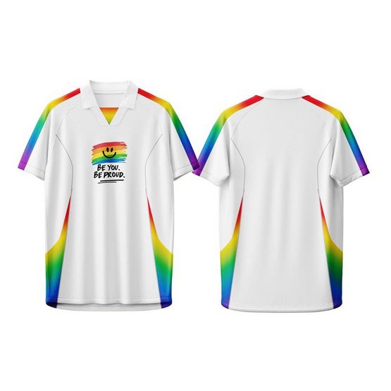 เสื้อคอปก สีขาว Be You Be Proud