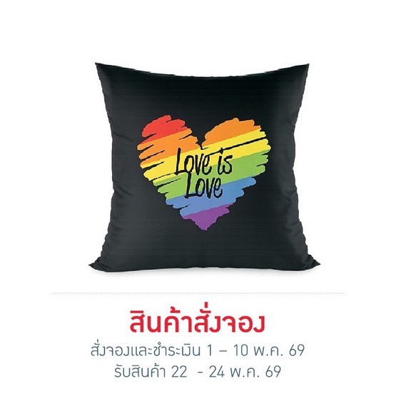 หมอนอิง Love is Love ขนาด 16 x 16 นิ้ว