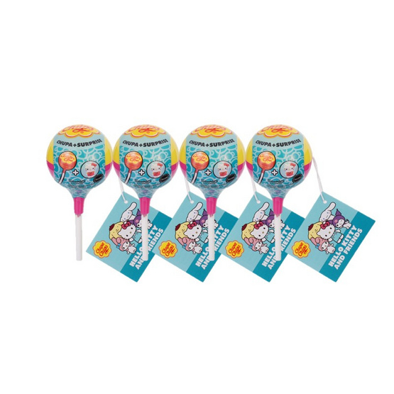 จูปาจุ๊ปส์ อมยิ้มเซอร์ไพร์สคิตตี้เฟรนสตรอเบอรี่ คละแบบ 12 กรัม