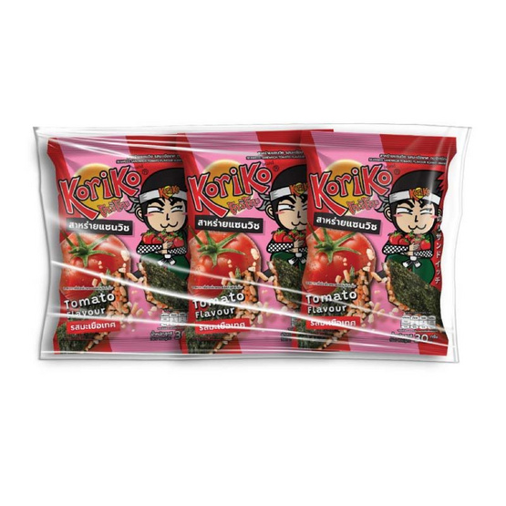 โกริโกะ สาหร่ายแซนวิชรสมะเขือเทศ 30 กรัม (แพ็ก 3 ชิ้น)