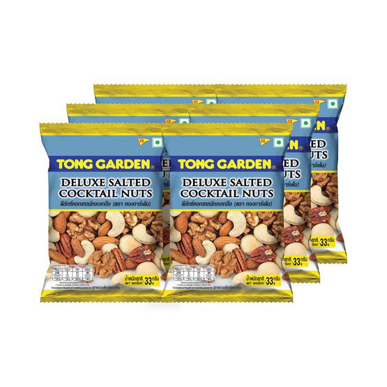 ทองการ์เด้น ดีลักซ์ คอกเทลนัทอบเกลือ 33 (แพ็ก 6 ชิ้น)