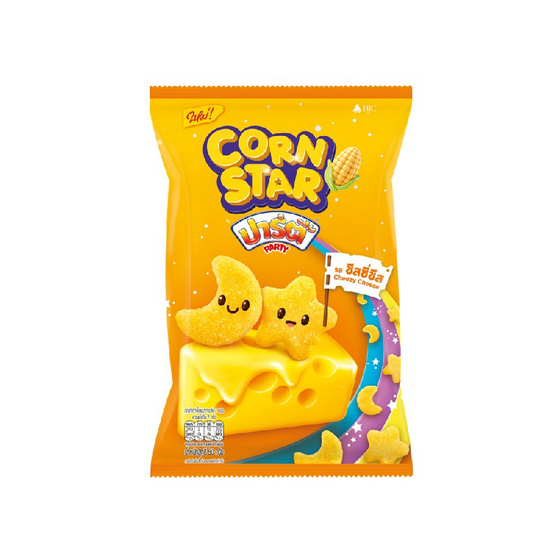ปาร์ตี้ คอร์นสตาร์ ข้าวโพดอบกรอบ รสชีสซี่ชีส 50 กรัม (แพ็ก 3 ชิ้น)