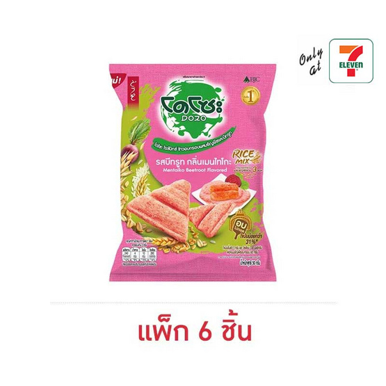 โดโซะไรซ์มิกซ์ ข้าวอบกรอบกลิ่นซอสเมนไทโกะ 50 กรัม (แพ็ก 6 ชิ้น)