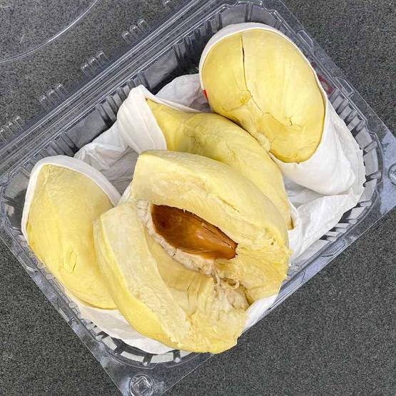 ทุเรียนทองถนนจันท์ ทุเรียนหมอนทองแกะเนื้อ 1 กิโลกรัม