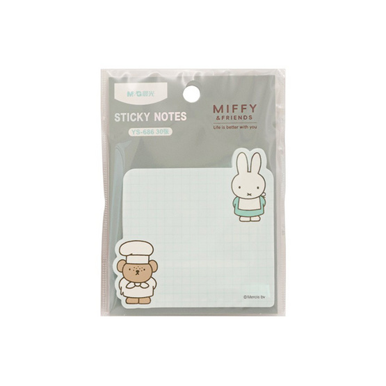 M&G Sticky Notes กระดาษโน้ตแถบกาวไดคัท 30 แผ่น Miffy คละลาย (แพ็ก 4 ชุด)