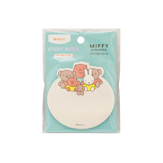 M&G Sticky Notes กระดาษโน้ตแถบกาวไดคัท 30 แผ่น Miffy คละลาย (แพ็ก 4 ชุด)