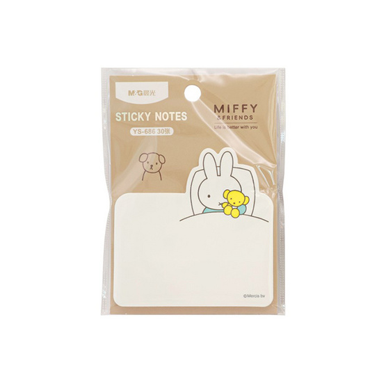 M&G Sticky Notes กระดาษโน้ตแถบกาวไดคัท 30 แผ่น Miffy คละลาย (แพ็ก 4 ชุด)