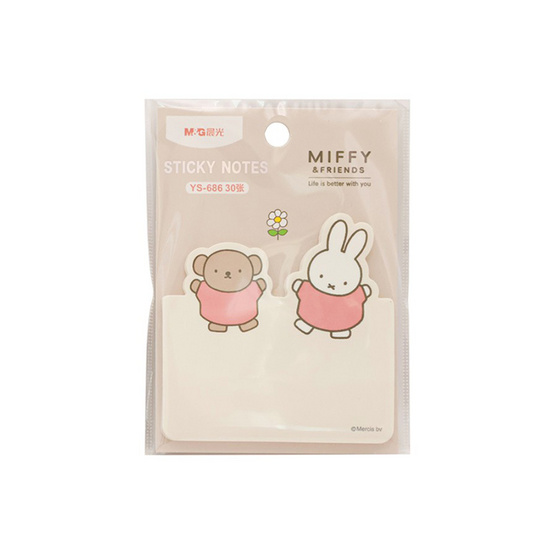 M&G Sticky Notes กระดาษโน้ตแถบกาวไดคัท 30 แผ่น Miffy คละลาย (แพ็ก 4 ชุด)