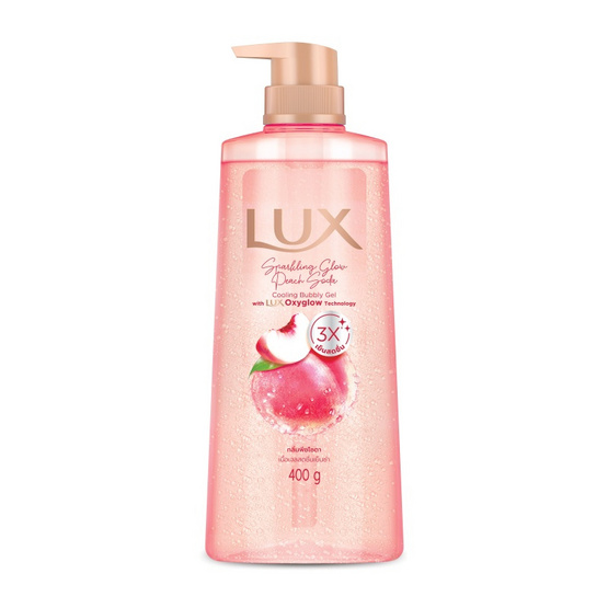 ลักส์ บอดี้วอช สปาร์คกลิ้ง โกลว์ พีช โซดา เจล กลิ่นพีชโซดา 400 กรัม