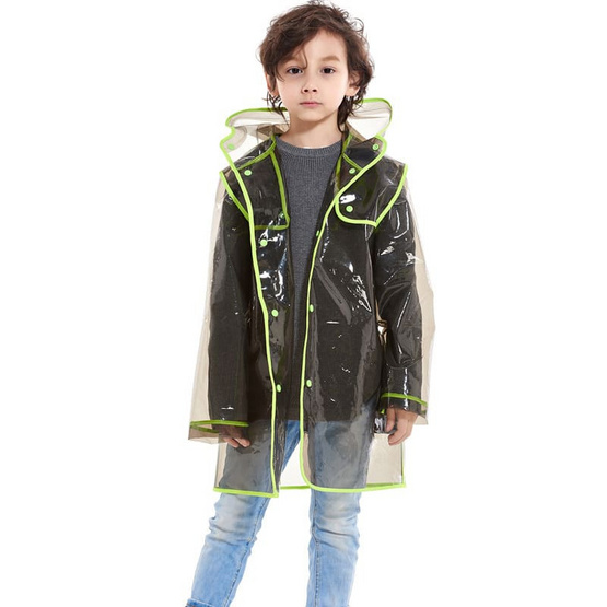 Rain coat KID ชุดกันฝนเด็ก PVC Black-Light