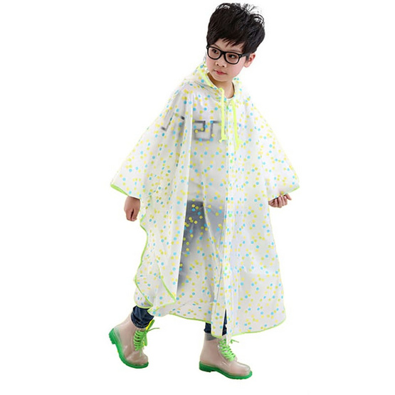 Rain coat KID ชุดกันฝนเด็ก PASTEL DOT เขียว M