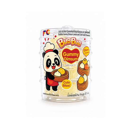 บับบับ กัมมีติ่มซำกลิ่นเลมอนทุตตี้ฟรุตตี้ 45 กรัม (แพ็ก 6 ชิ้น)