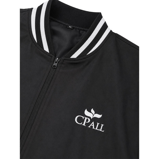 CP ALL Jacket ผ้าไมโครพีช Unisex สีดำ
