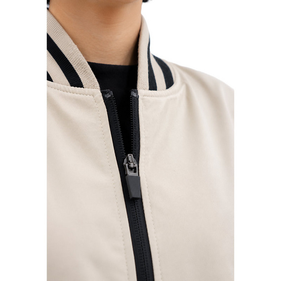 CP ALL Jacket ผ้าไมโครพีช Unisex สีเบจ