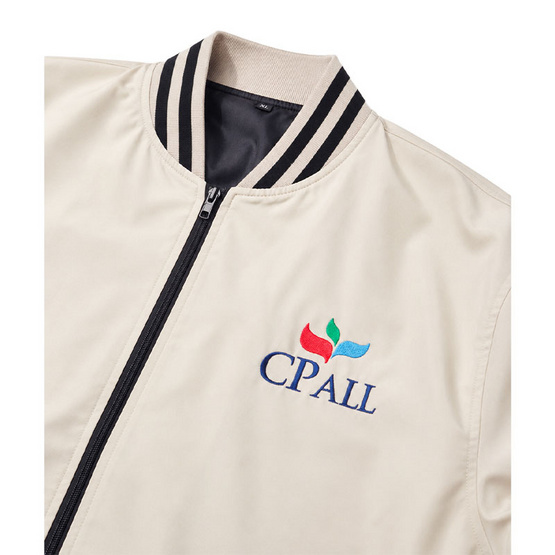 CP ALL Jacket ผ้าไมโครพีช Unisex สีเบจ