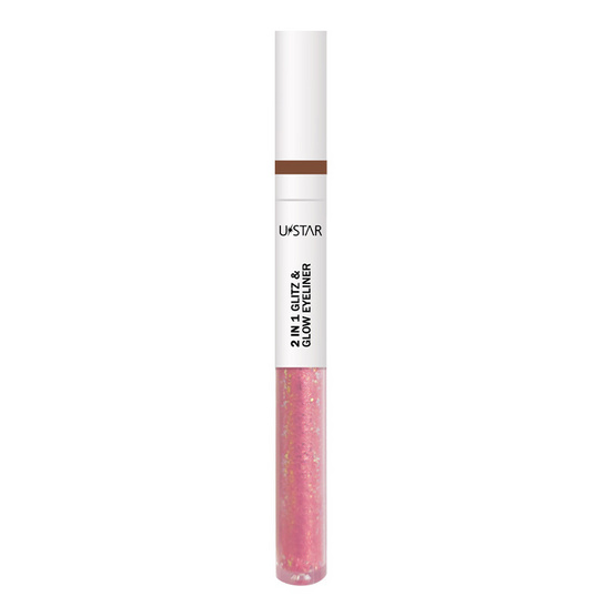Ustar อายไลเนอร์ 2 In 1 Glitz & Glow Eyeliner 0.2 กรัม+1.5 กรัม