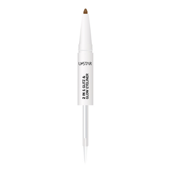 Ustar อายไลเนอร์ 2 In 1 Glitz & Glow Eyeliner 0.2 กรัม+1.5 กรัม