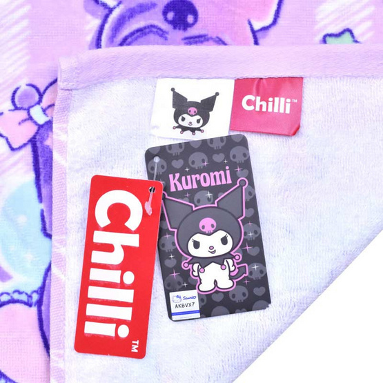 Chilli ผ้าขนหนูลิขสิทธิ์ KU-2601 Kuromi Heart
