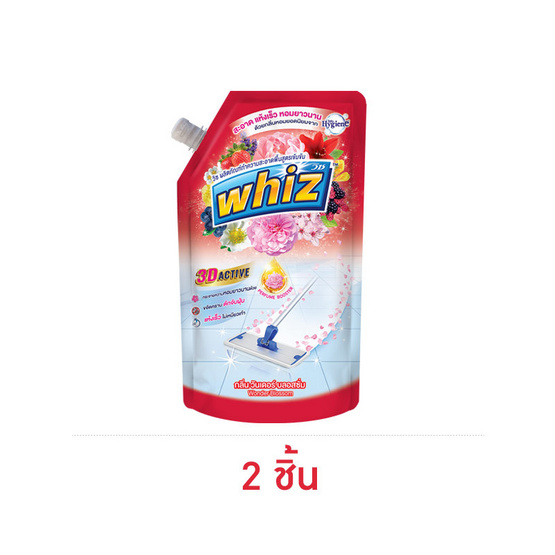 วิซ น้ำยาถูพื้น ทรีดี แดง กลิ่นวันเดอร์บลอสซั่ม 650 มล.