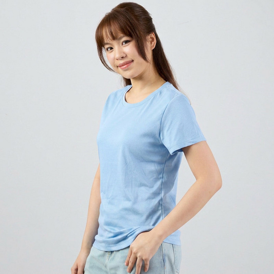 M2S Lifestyle เสื้อยืดคอกลมหญิง ฟ้าประกาย