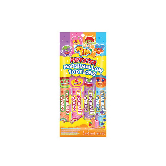 พิพ มาร์ชแมลโลพิพสเตอร์ฟุตลองสอดไส้แยมผลไม้ 44 กรัม (แพ็ก 12 ชิ้น)